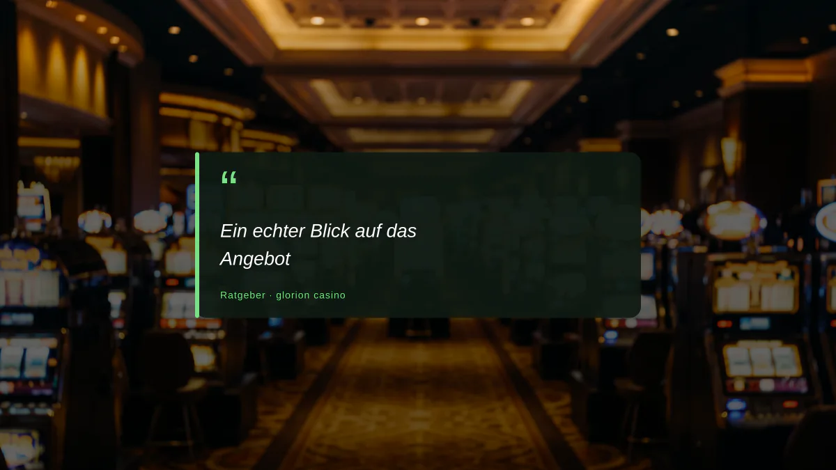 Ein echter Blick auf das Angebot