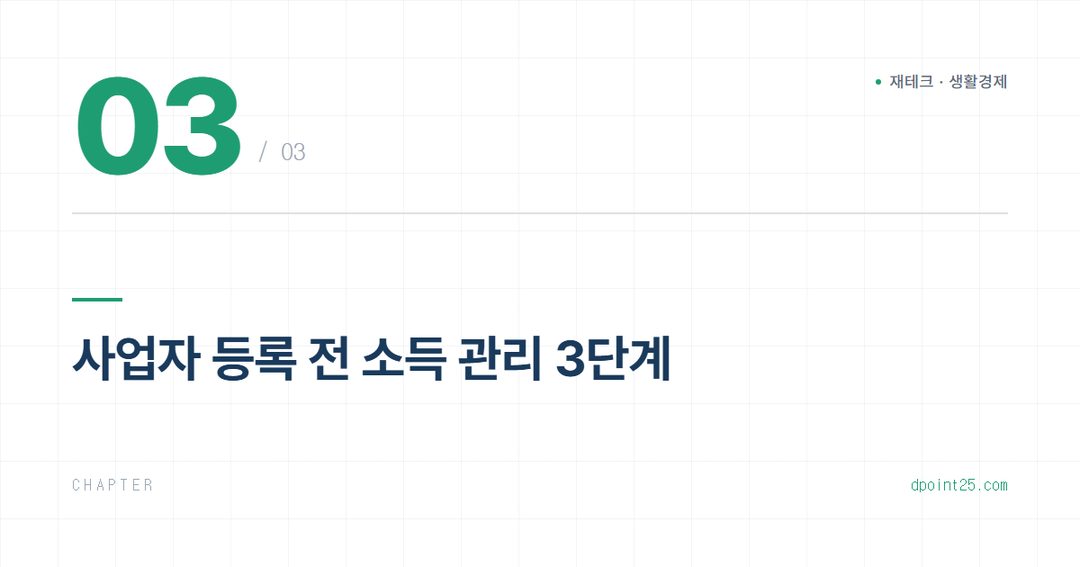 추가 소득 세금, 사업자 등록 전 관리법