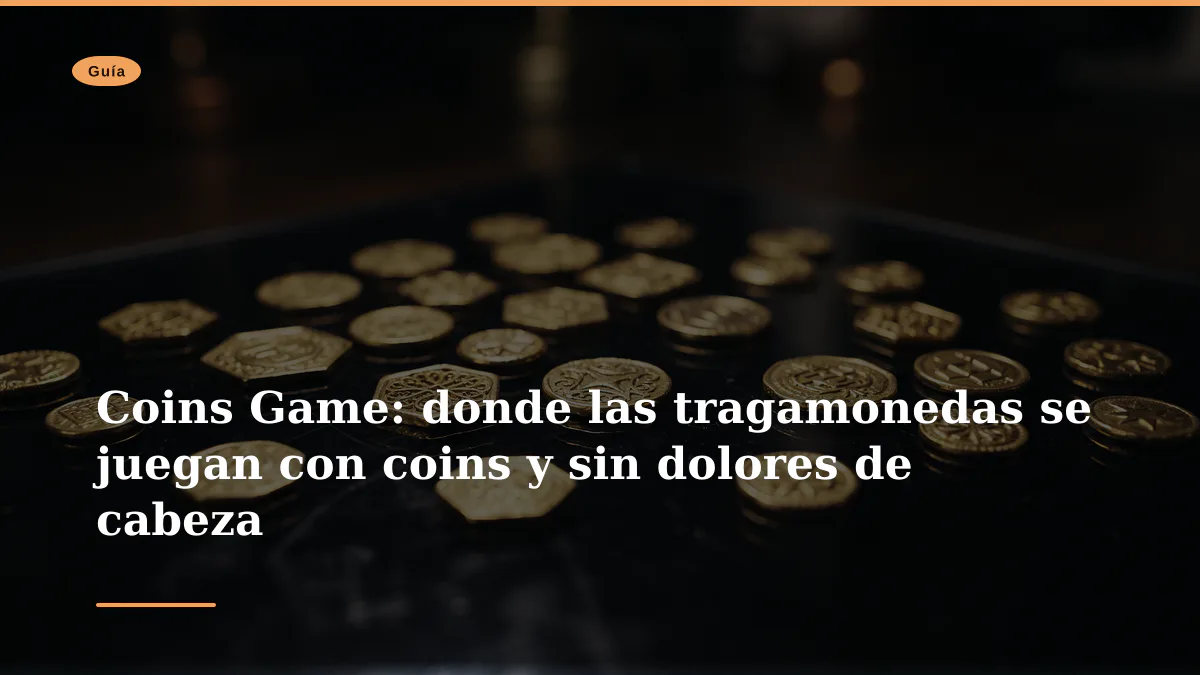 Coins Game: donde las tragamonedas se juegan con coins y sin dolores de cabeza
