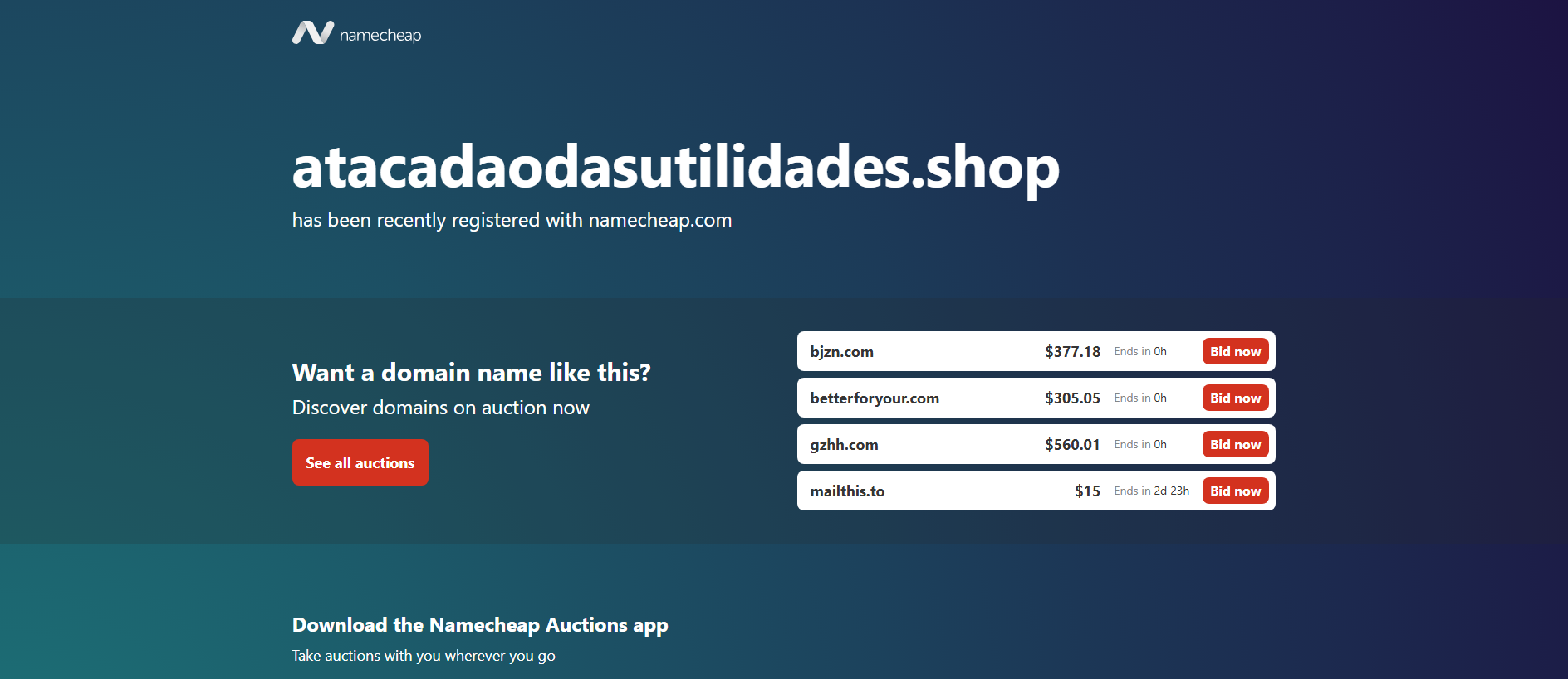 Stored capture of atacadaodasutilidades.shop