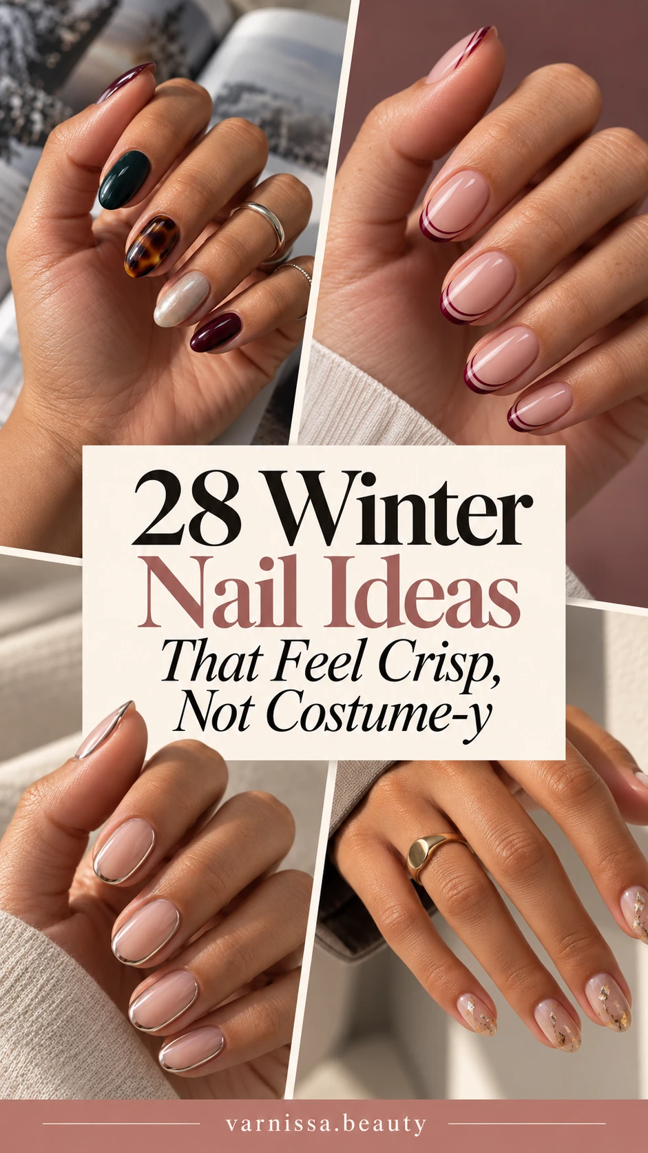 28 Winter Nail Ideas That Feel Crisp, Not Costume-y Pinterest pin