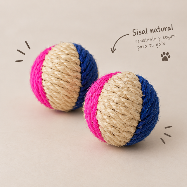 2 Pelotas de sisal para CatNip