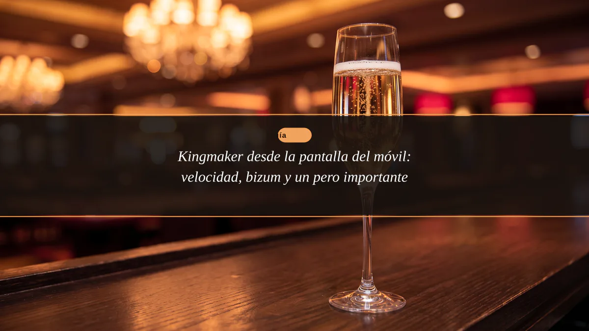 Kingmaker desde la pantalla del móvil: velocidad, bizum y un pero importante