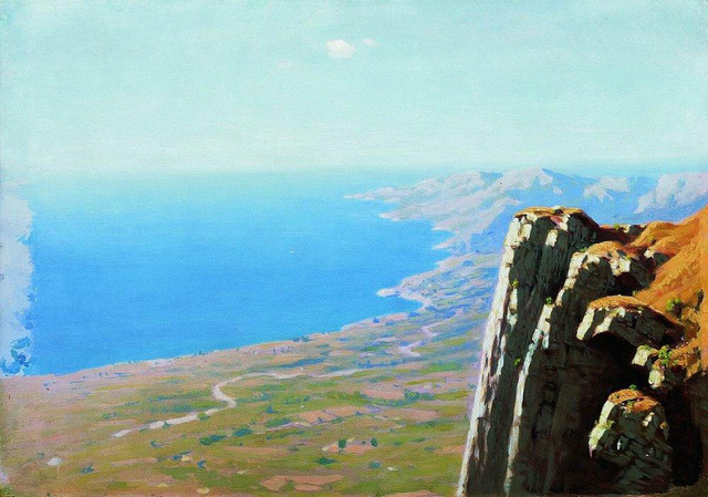 Берег моря со скалой 1898 1908.jpg