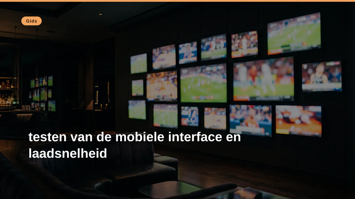 testen van de mobiele interface en laadsnelheid
