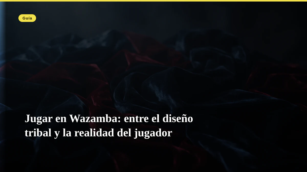 Jugar en Wazamba: entre el diseño tribal y la realidad del jugador