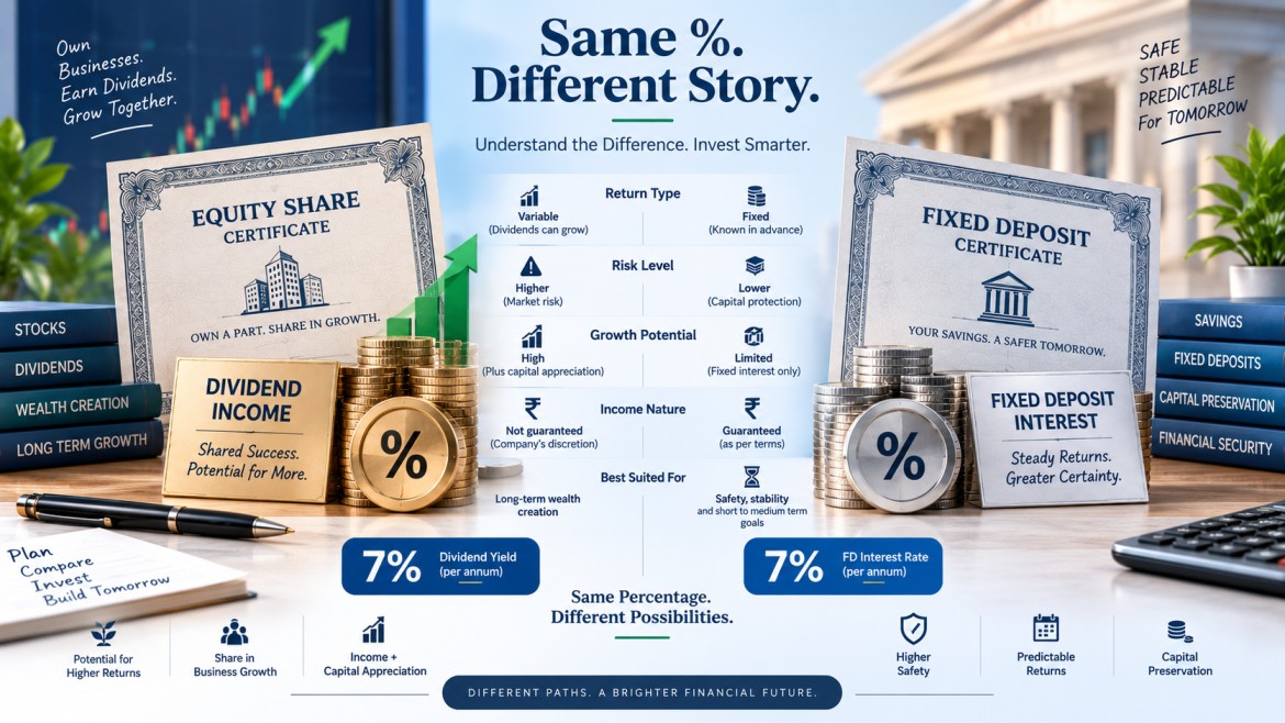 Dividend Yield vs FD Interest Rate: Why Comparing 8% With 8% Can Be Misleading
