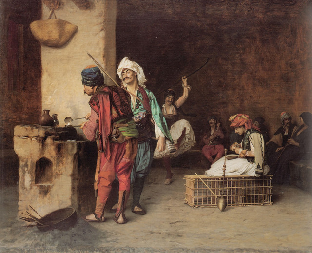 Jean-Leon-Gerome-A-Cafe-In-Cairo
