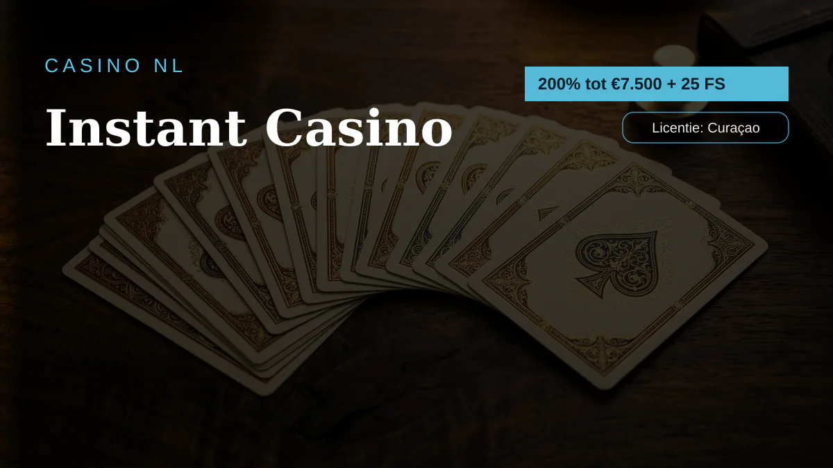 Instant Casino — welkomstbonus 200% tot €7.500 + 25 FS, betalingen: Visa, Mastercard, Sofort, Giropay, Pix
