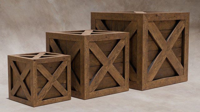Wooden Boxes - Download Free 3D model by bottomfrog [44c9b18] - Sketchfab