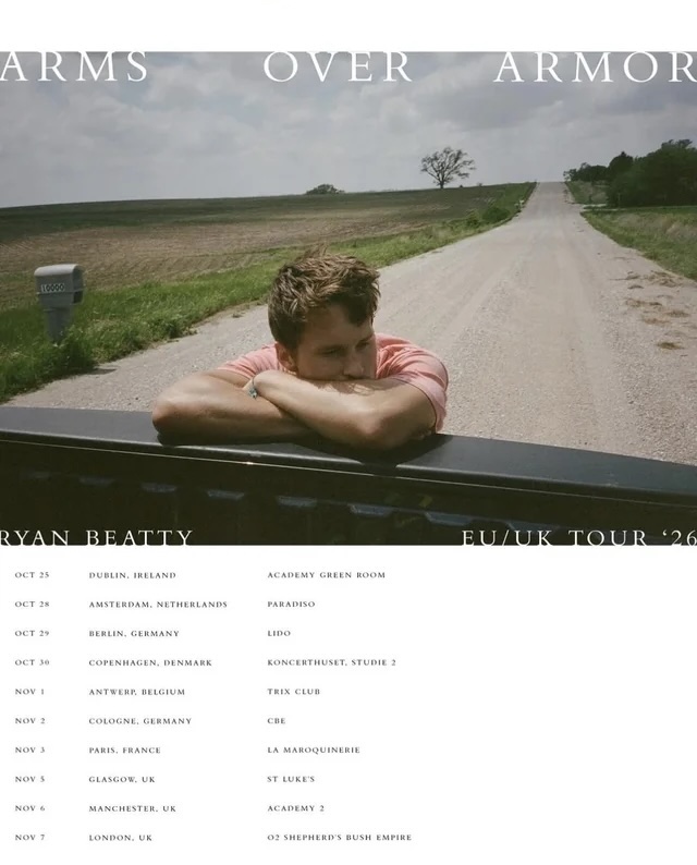 Ryan Beatty - ARMS OVER ARMOR Tour (US/EU Announced) - Celebria - ATRL