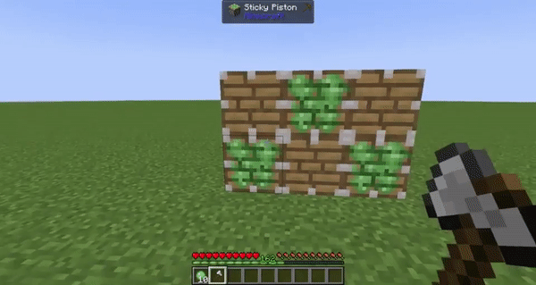 Slimebals can be used directly on pistons