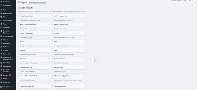 widgets