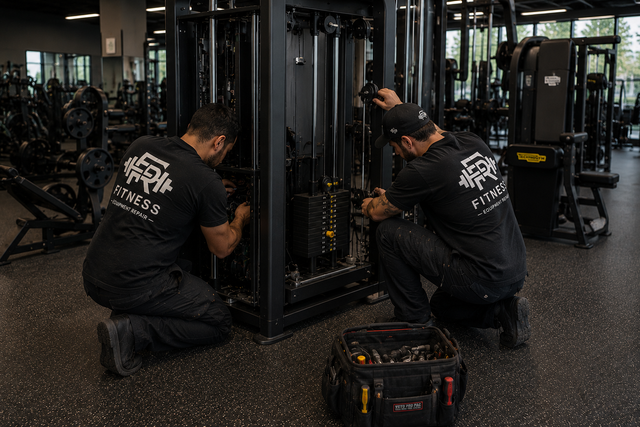 Cable machine and strength equipment repair in a GTA gym