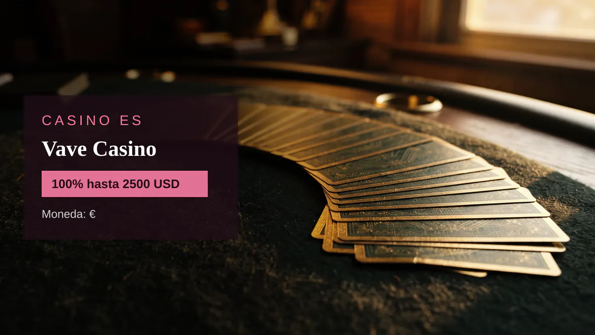 Vave Casino &mdash; bono de bienvenida 100% hasta 2500 USD + 100 FS, pagos: Visa, Mastercard, Giropay, Bitcoin, Ethereum