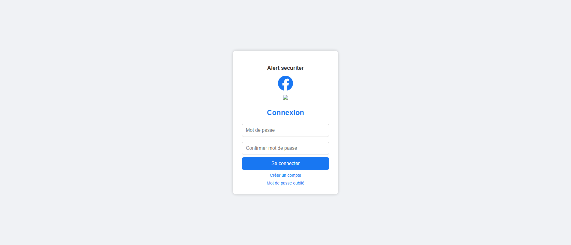 Forensic screenshot of [REDACTED] showing the phishing page layout