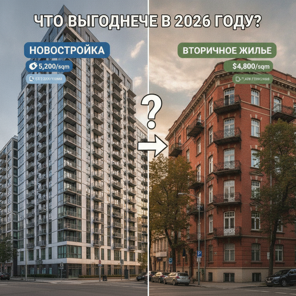 Покупка квартиры в новостройке или на вторичном рынке что выгоднее в 2026 году