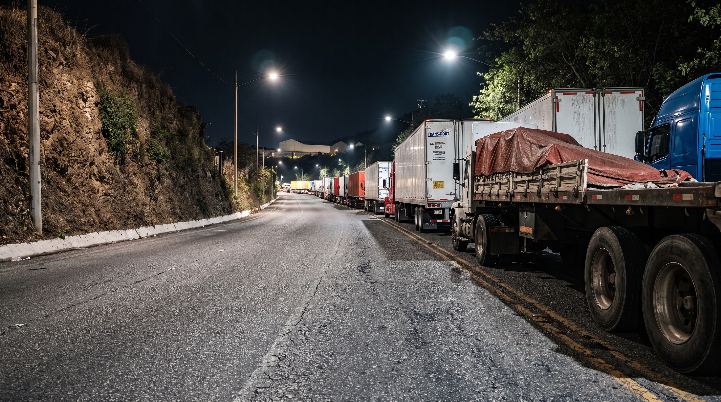 Bloqueo carretero en Guatemala