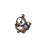 Starly from Pokemon's gen 5 sprite. It is hopping and moving its tail. Clicking on it leads to a tab in vonecent's lair that is full of dragons based on birds.