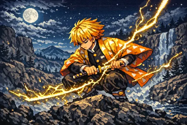 Zenitsu em pixel art.webp