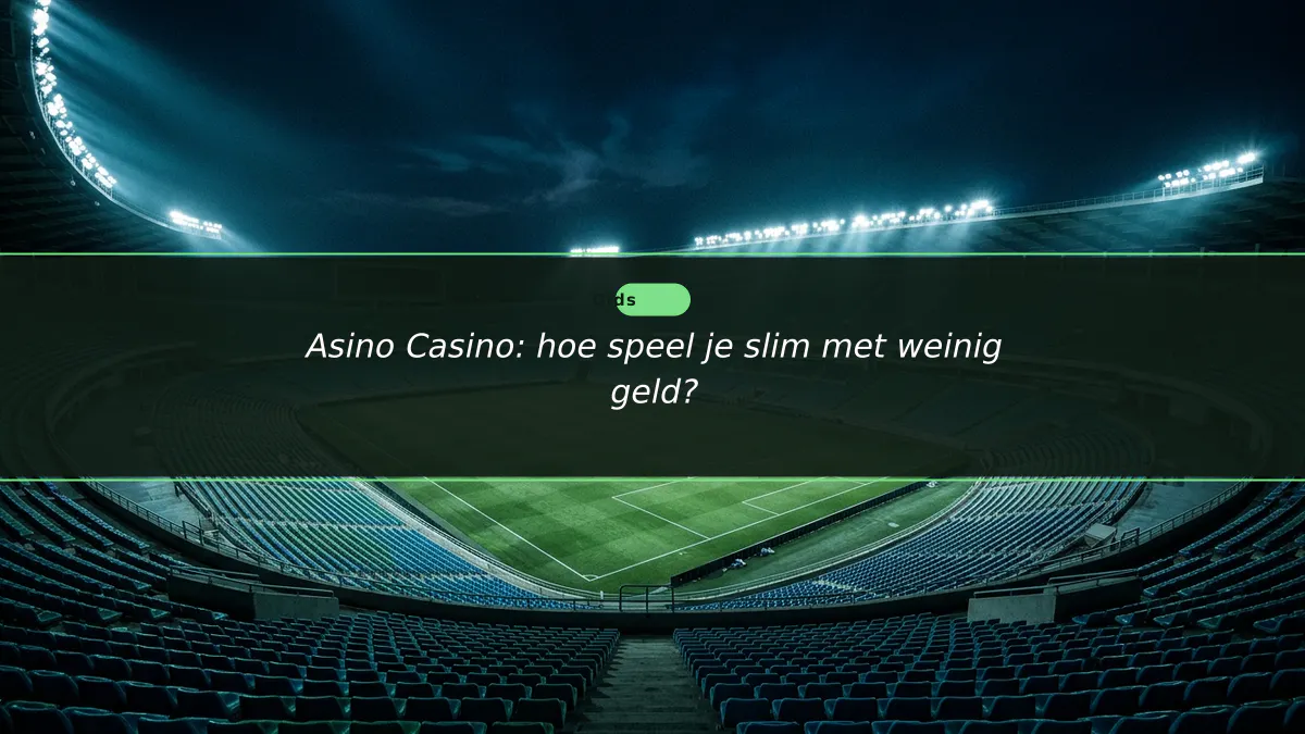 Asino Casino: hoe speel je slim met weinig geld?