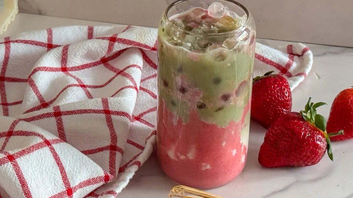 Iced Strawberry Matcha Latte Recipe Revealed