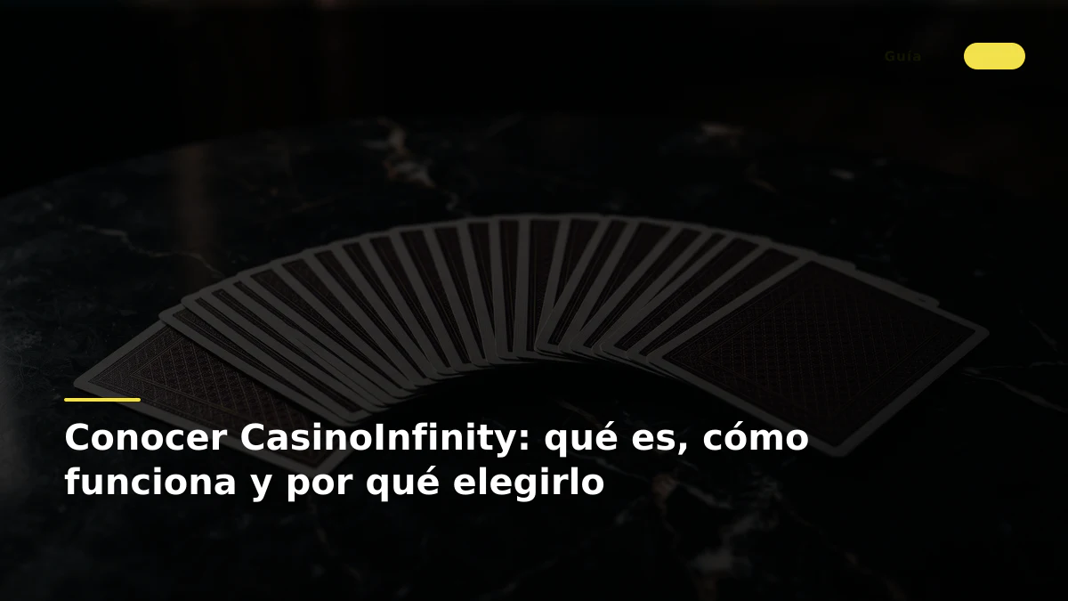 Conocer CasinoInfinity: qué es, cómo funciona y por qué elegirlo