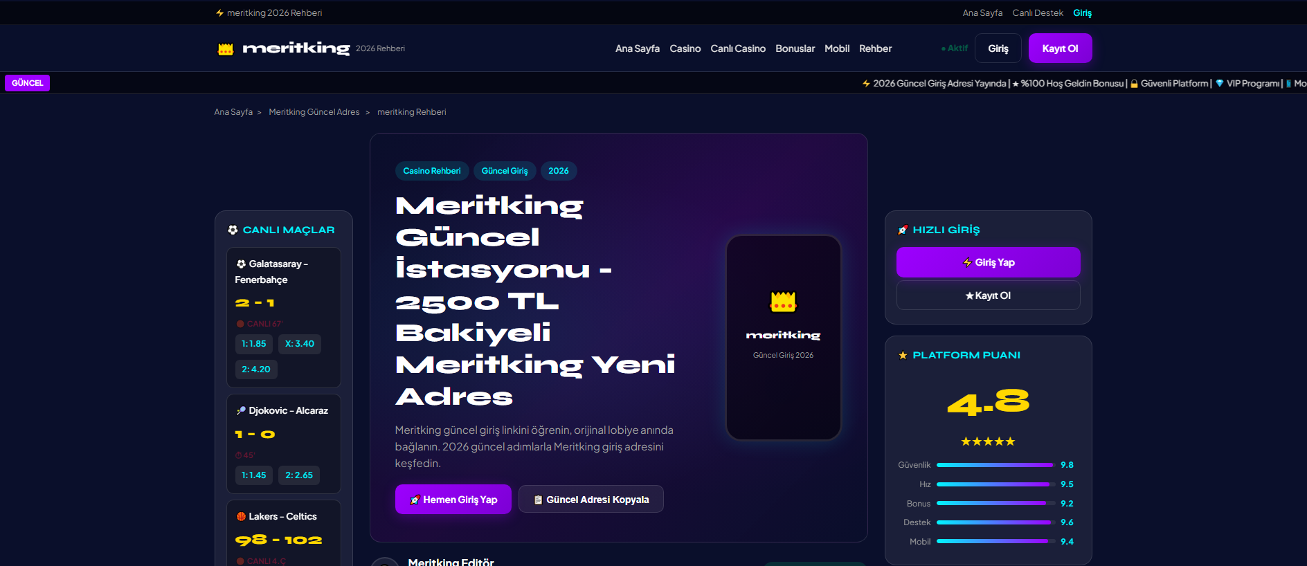 Stored capture of mertkings-guncel-adress.com