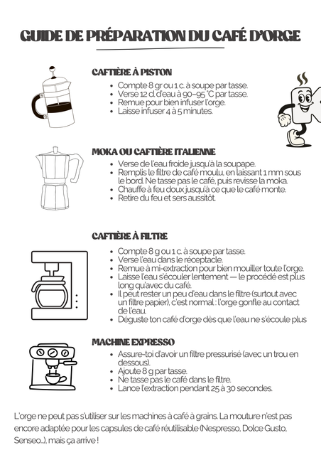 Guide Pre paration Cafe Orge etv