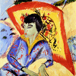 Эрна под японской ширмой 1913