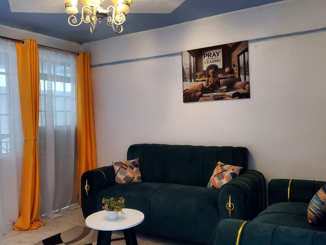 Living room with dining table