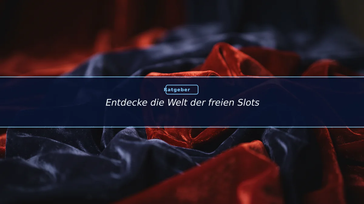 Entdecke die Welt der freien Slots