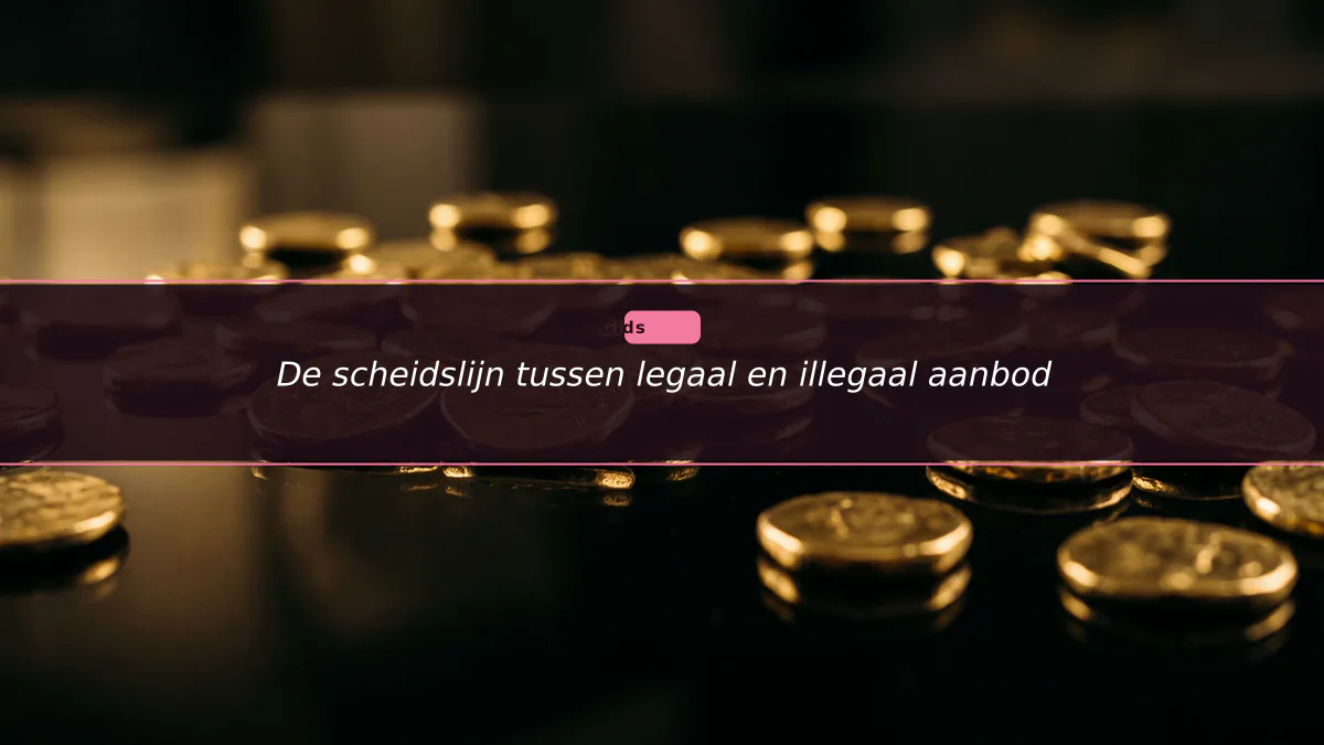 De scheidslijn tussen legaal en illegaal aanbod