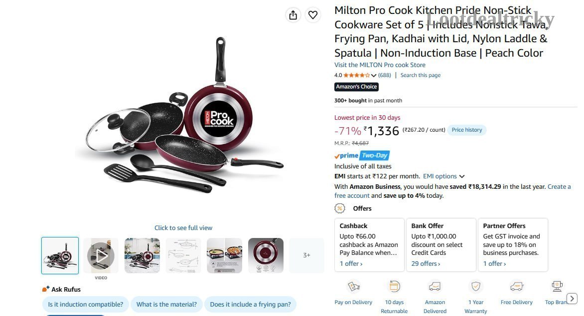 Milton Non Stick | Limited Time Loot Offer