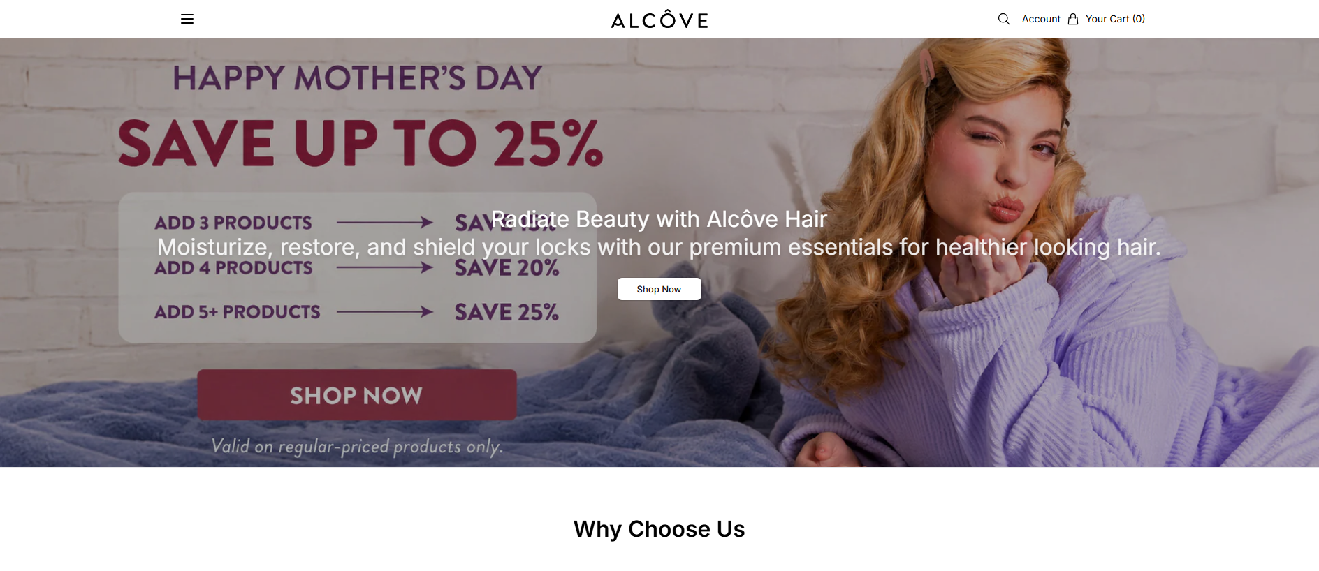 Stored capture of alcovehairpro.shop