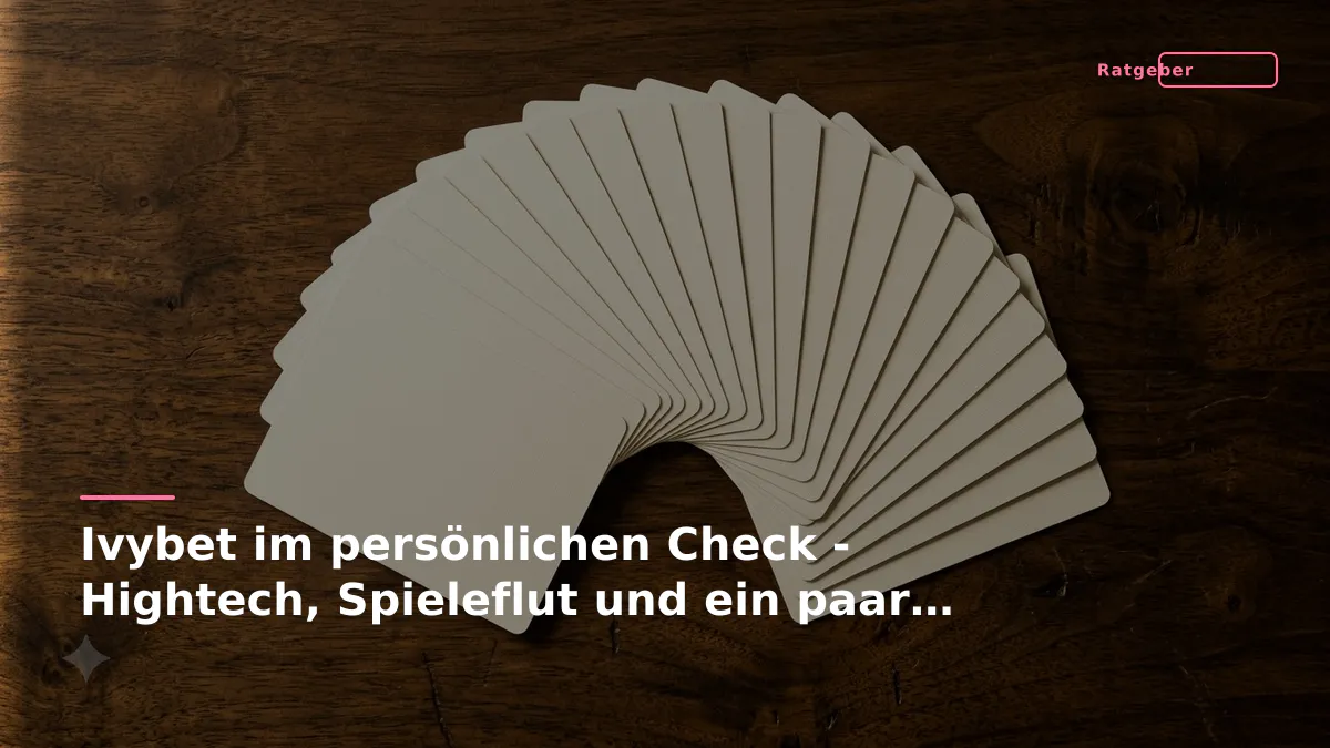 Ivybet im persönlichen Check - Hightech, Spieleflut und ein paar Fragezeichen