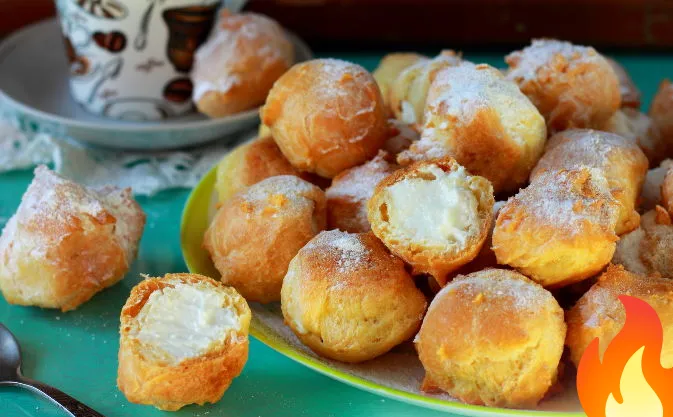 Постер Заварные пирожные "Юмбрики" с творожным кремом