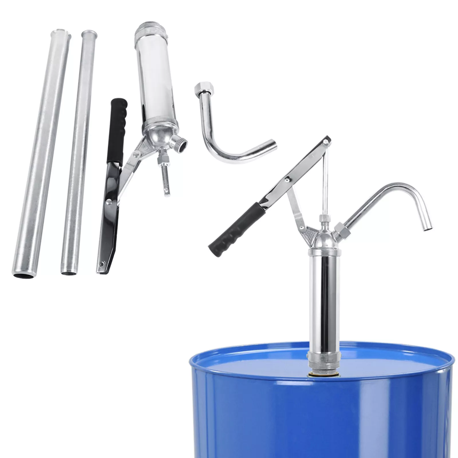 Lever Action Barrel Pump for 60 and 205 Litre Drums, 2" and 1-1/2" NPT