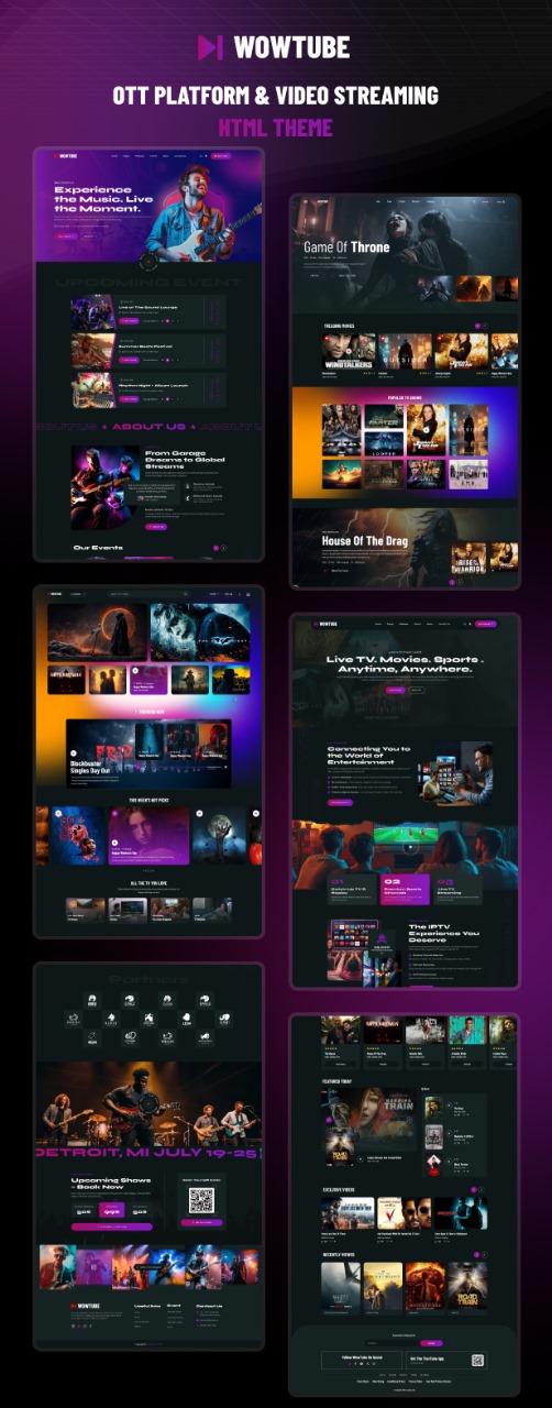 WowTube - OTT Platform and Video Streaming HTML Template