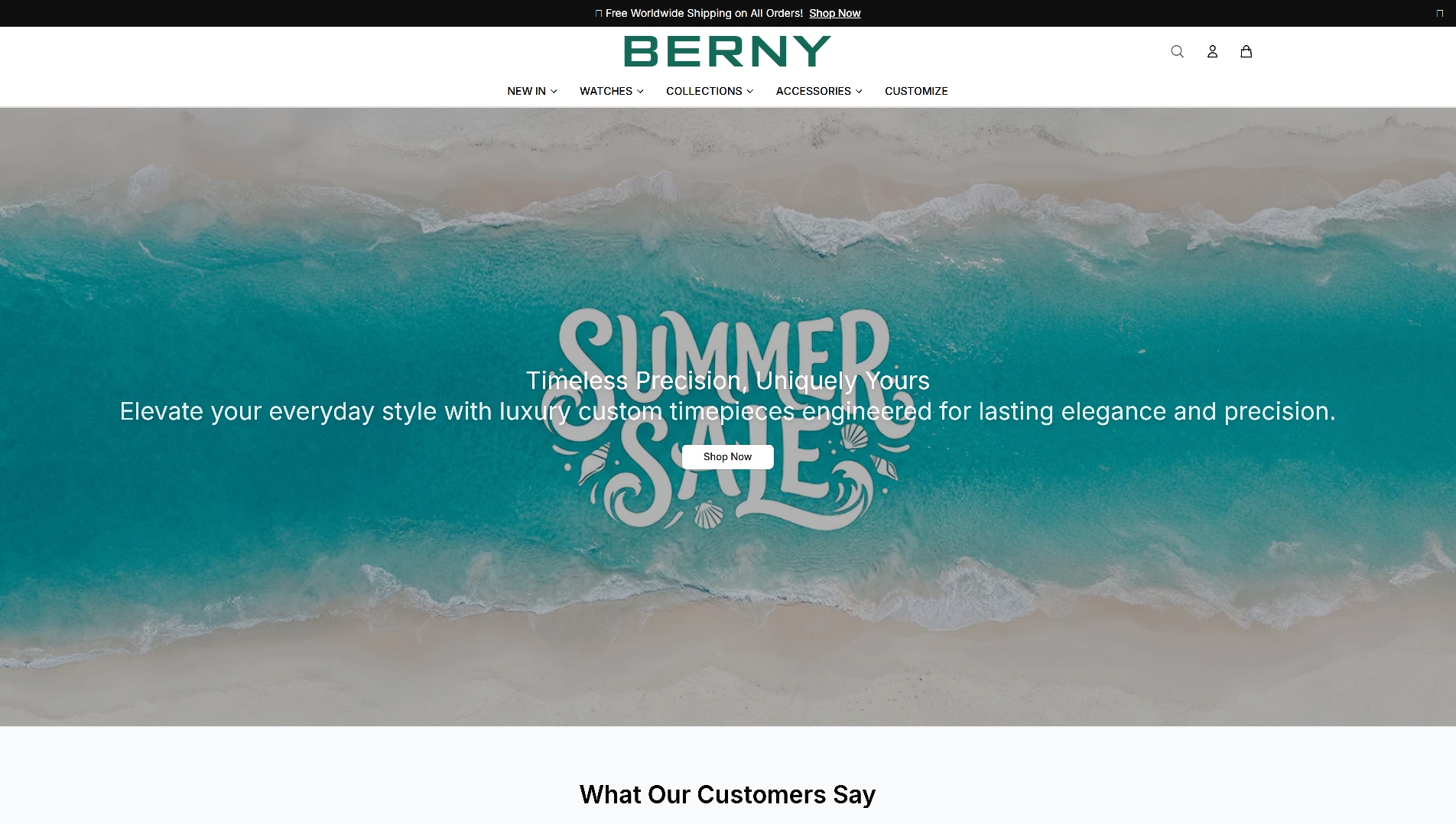 Stored capture of bernywatchcollection.shop
