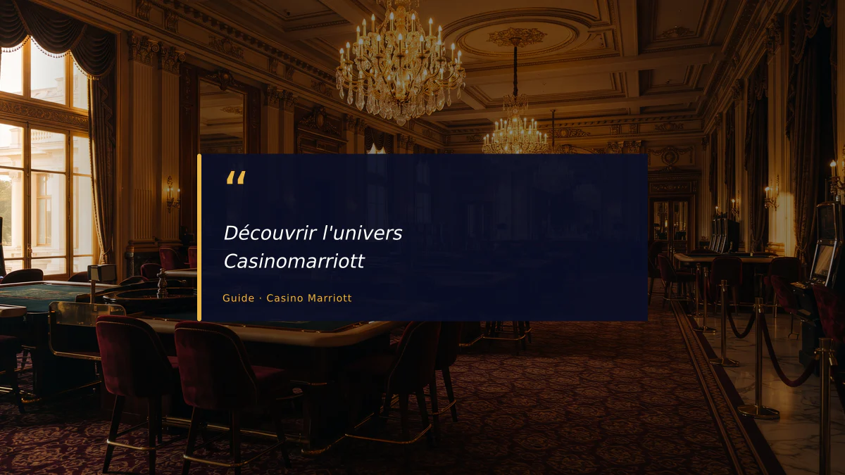 Découvrir l'univers Casinomarriott