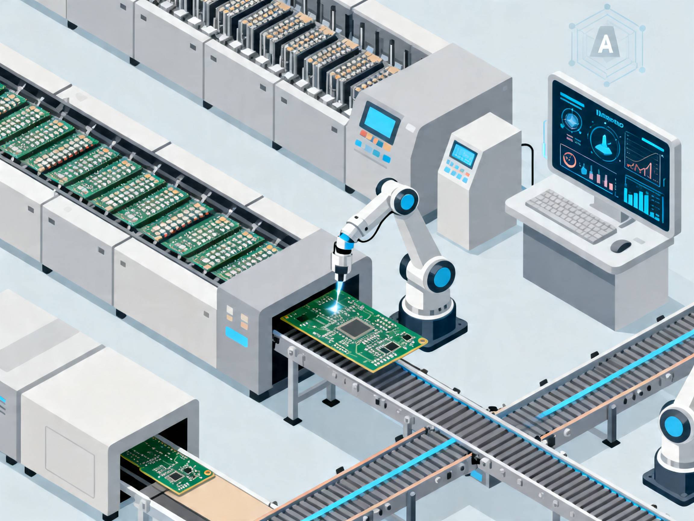 PCB manufacturing technologies SMT automation.