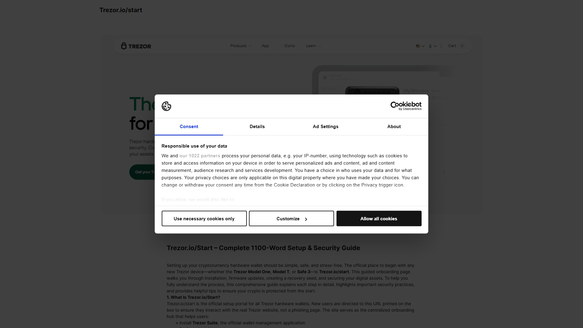 Stored capture of trezor-io-start-sso-en.square.site