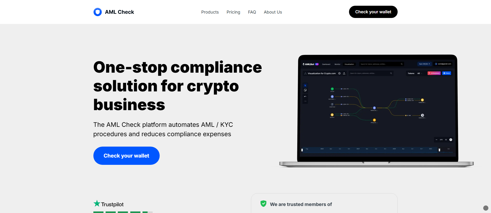 Screenshot of web.trcverify.com