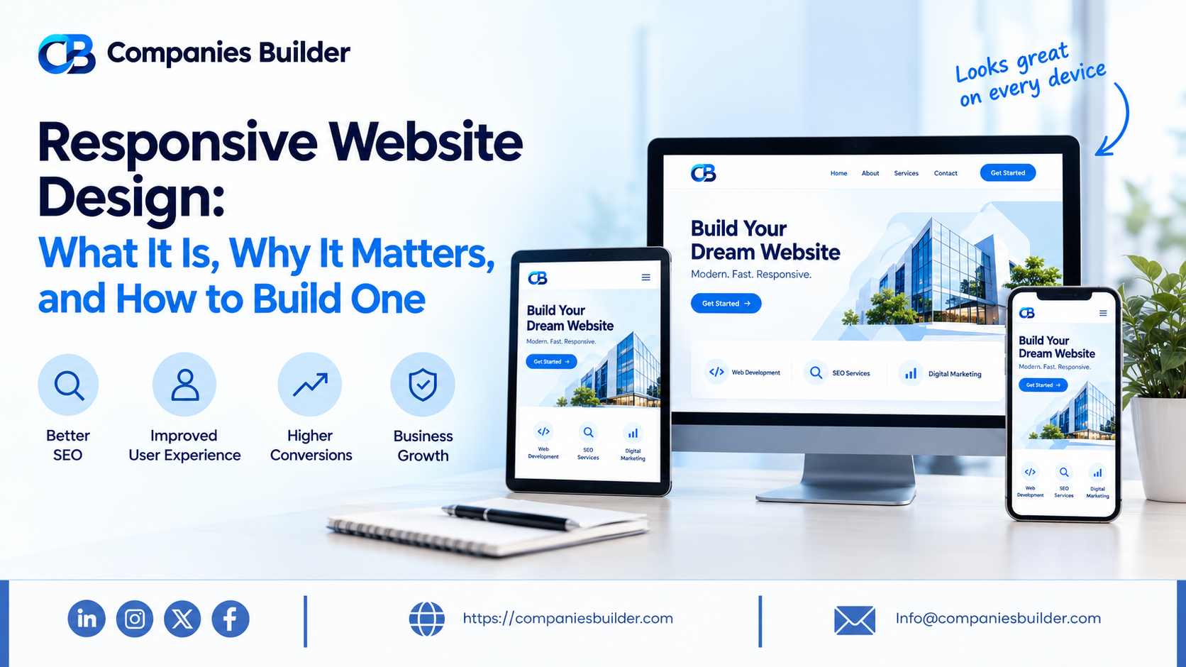 Responsive website design guide: why mobile-friendly layouts matter for SEO and conversions