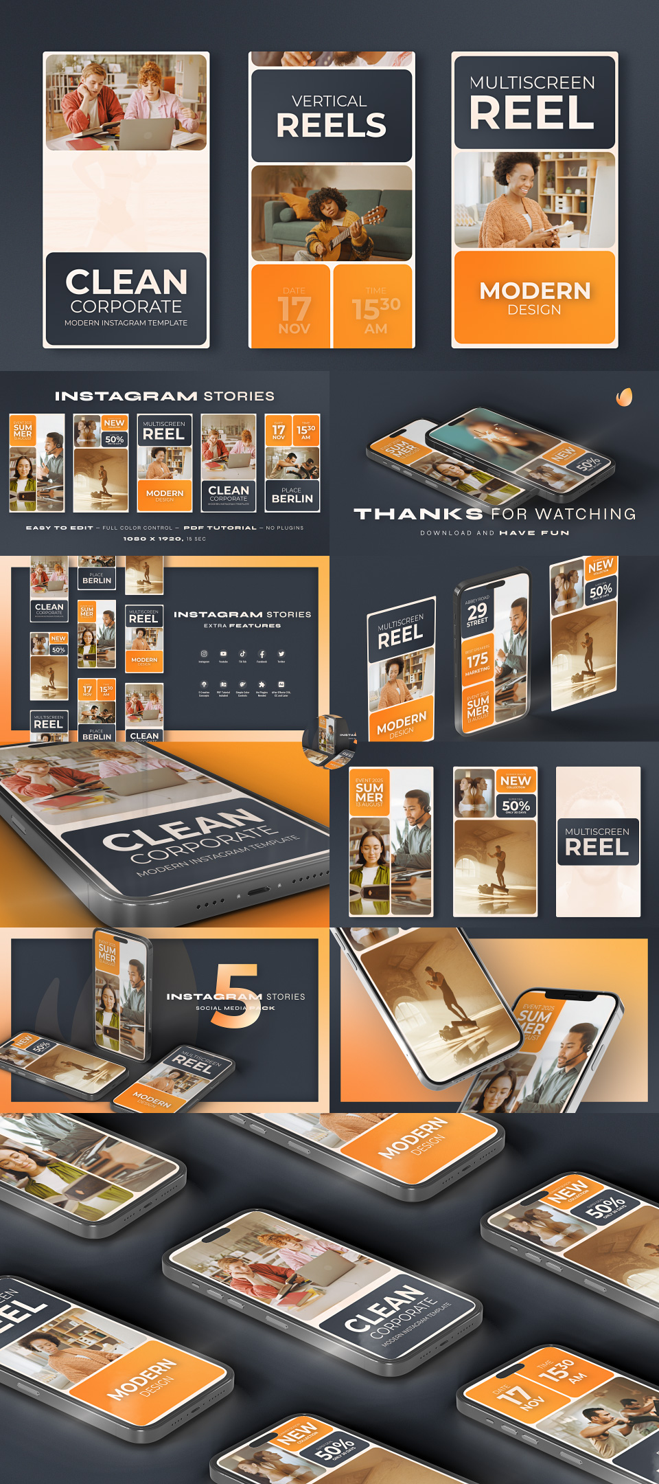 Instagram Multiscreen Vertical Reel