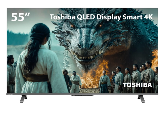 Smart TV Toshiba 55 polegadas 4K QLED 55C450NS Google TV