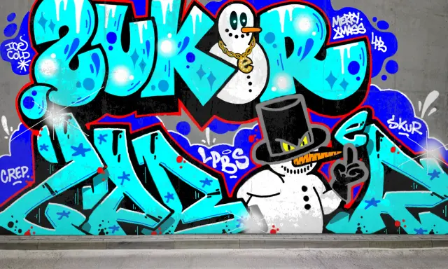 Graffiti artwork by Zkur