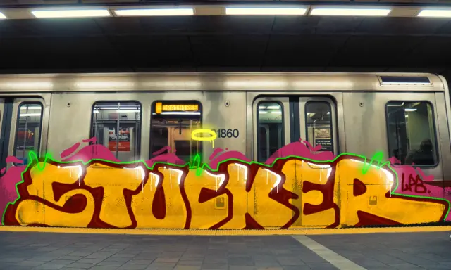Graffiti artwork by STUCK1