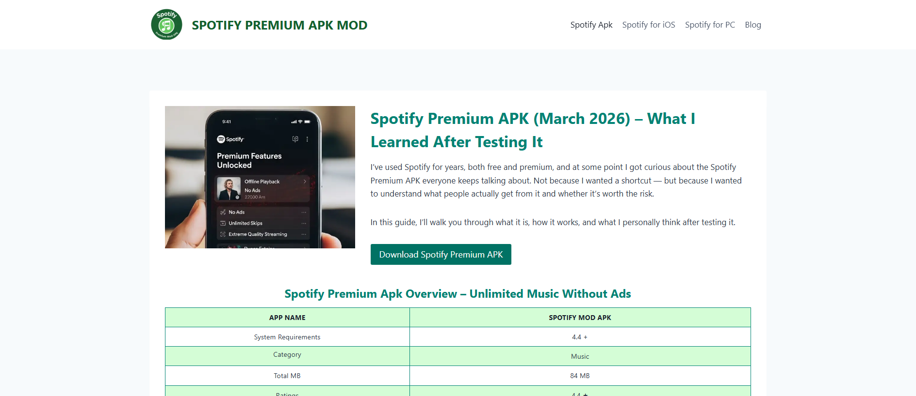 Stored capture of spotifeprimium.com